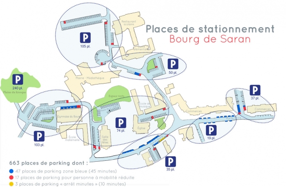 Plan des parkings du Bourg